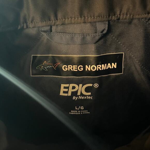 Greg Norman Mens Jacket Blue Black Full Zip Epic 1/2 Sleeve Golf Rain Large - Picture 6 of 12